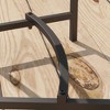 FUFU&GAGA Metal Fire Pit Stools,Curved Stackable Heavy-Duty Outdoor Stools,Anti-Rust for Patio,Garden,Backyard,Plant Stand,Black-set of 4 - 4 of 4