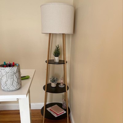 Threshold floor deals lamp with shelves