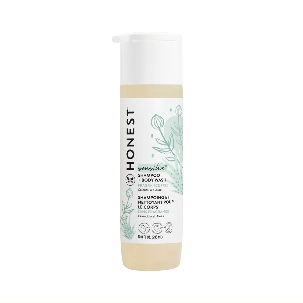 Photos - Hair Product The Honest Company Sensitive Shampoo + Body Wash Fragrance Free - 10 fl oz