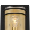 John Timberland Habitat Modern Wall Light Sconce Black and Brass Hardwire 7 1/2" Fixture Clear Glass for Living Room Home Hallway - 3 of 4