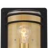 John Timberland Habitat Modern Wall Light Sconce Black and Brass Hardwire 7 1/2" Fixture Clear Glass for Living Room Home Hallway - image 3 of 4