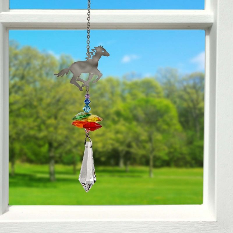 Woodstock Crystal Suncatchers, Crystal Fantasy Horse, Crystal Wind Chimes For Inside, Office, Kitchen, Living Room Décor, 4.5"L, 2 of 7