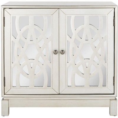 Ashlynn 32" Silver Solid Wood 2 Door Chest