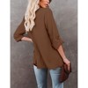 Womens Casual Blazer Jackets Roll Up Long Sleeve Open Front Jacket Loose Fit Longline Blazer Work Office Business Blazers - 2 of 4