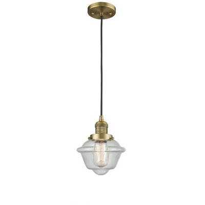 Oxford - 1 Light Cord Hung Mini Pendant In Traditional Style-8 Inches Tall and 7.5 Inches Wide