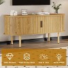 47.2" TV Cabinet with Storage and Sliding Doors, Wood Media Console Table - 4 of 4