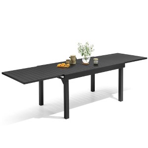 Crestlive Products Modern Aluminum Outdoor Dining Table Expandable Patio Dining Table for 4-6 People Outside - 1 of 4