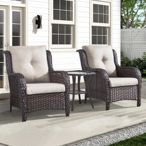 Gymojoy Outdoor Patio Chair with Table High Back Club Chair - 1 of 4