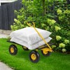 Tangkula Utility Garden Cart 900 lbs/400 kg(1200 lbs/545 kg) Heavy Duty Wagon Cart with Rotating Handle and Removable Sides - 3 of 4