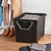 32gal XL Wheeled Latching Storage Tote Black - Brightroom™ - 2 of 4