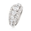 Ross-Simons 3.00 ct. t.w. Diamond Multi-Row Ring in 14kt White Gold - 3 of 4