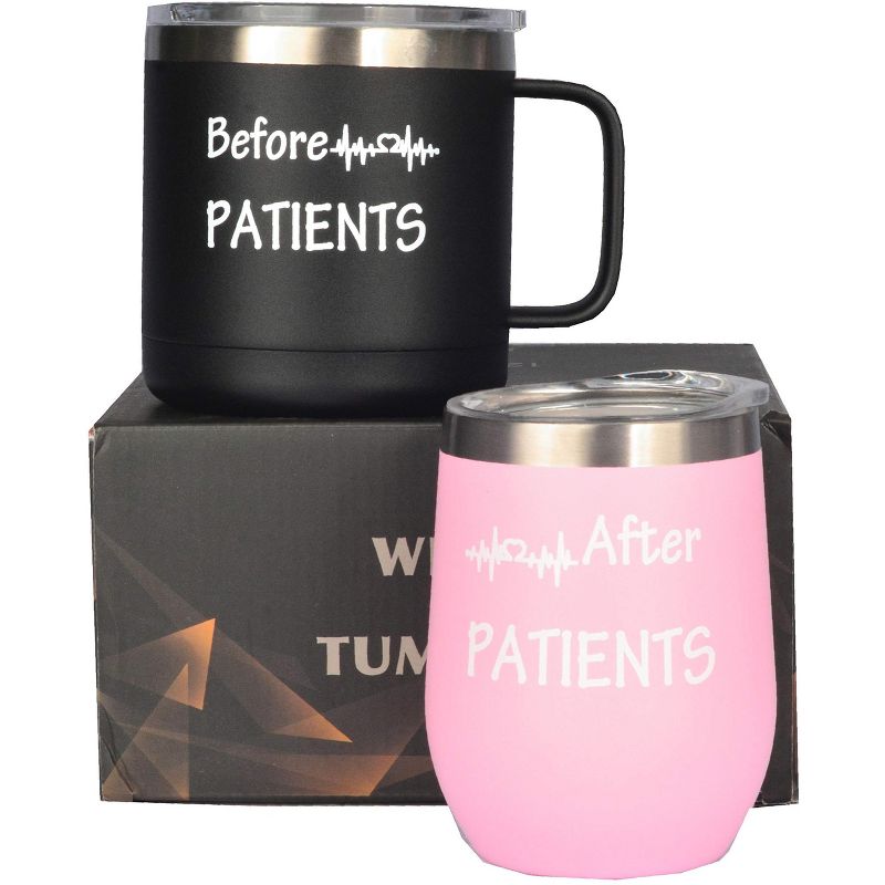 Meant2tobe Before Patients After Patients Coffee Mug Tumbler - Black, 2 of 4