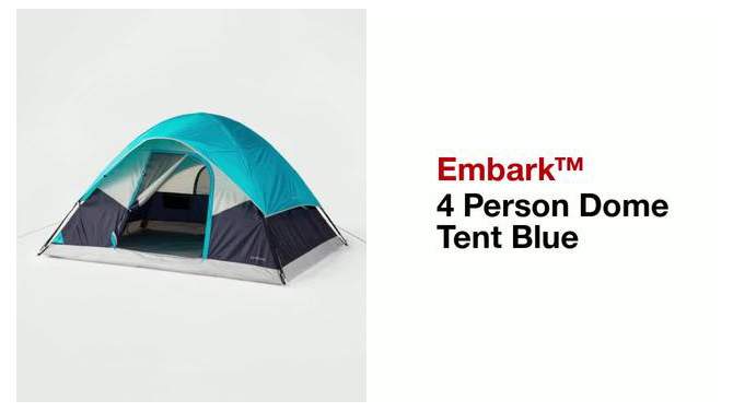 4 Person Dome Tent Blue - Embark&#8482;, 2 of 7, play video