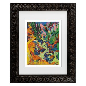 Trademark Fine Art - Ernst Ludwig Kirchner The Waterfall, 1919 Matted Framed Art - 1 of 4