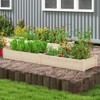 Tangkula Wooden Raised Garden Bed w/ 2 Planter Boxes Divider Open-Ended Base for Flower - 3 of 4