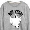 Boys' - Instant Message - Scary Cool Ghost Boo Yeah Long Sleeve Graphic T-Shirt - 2 of 4