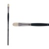 Creative Mark Imperial Professional Chungking Hog Bristle Brush - Filbert , Handmade Long Handle Oil Paint Brushes for Artists, Nickel-Plated Brass - 2 of 4