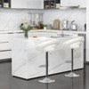 Tangkula Height Adjustable Bar Stools Set of 2 Swivel Counter Stools with Hollow Back & Footrest Heavy-duty Metal Frame Upholstered Pub Stools Swivel - 4 of 4