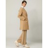 INSPIRE CHIC Women's Mid-thigh Collarless Single Breasted Outwear Winter Overcoat - 4 of 4