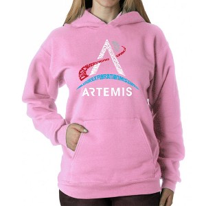 LA Pop Art NASA Artemis Logo - Women's Word Art Hooded Sweatshirt - 1 of 4