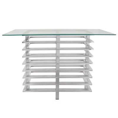 Metal Stacked Console Table Silver - Sagebrook Home