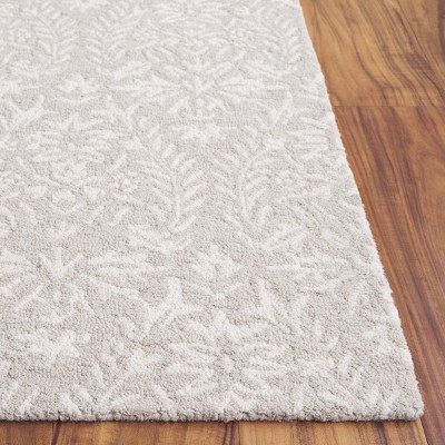 Ivory Hand-Tufted Wool 4' x 6' Rectangular Rug