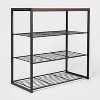 4 Tier Rolling Cubby Shoe Rack Gray - Brightroom™