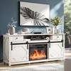 Sliding Diamond Door TV Stand for TVs up to 65" with 23" Electric Fireplace Included - 4 of 4