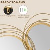 VYNXARIA 42" x 22" Metal Wall Art Modern Mirror Decor Home Hanging Wall Sculptures for Living Room Bedroom Dining Room, Gold - 4 of 4