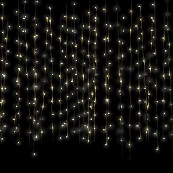 Northlight Multi-Function Window Curtain Christmas Lights - Warm White LED - 10' - Clear Wire - 3000ct