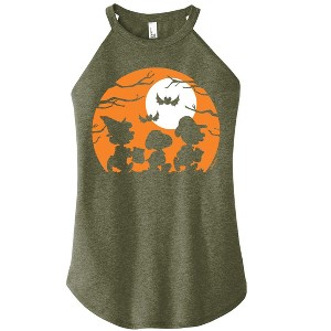 Women's - Peanuts - Trick Or Treat Silhouettes Graphic High Neck Tank - 1 of 4