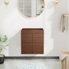 APRILSOUL Bathroom Vanity, Mid-Century Wall Mounted Floating Cabinet with 2 Closing Doors, Wood Grain Texture, Walnut - 3 of 4