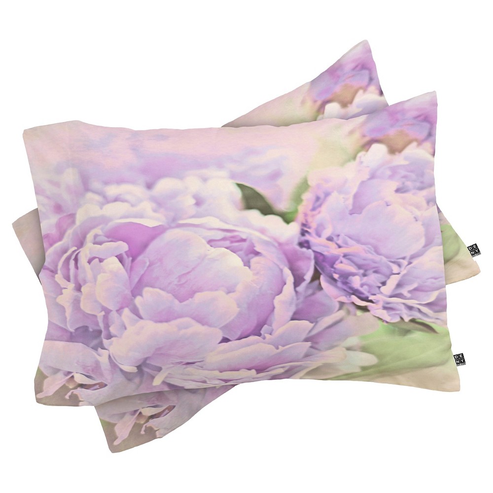 Photos - Pillowcase Lisa Argyropoulos Lavender Peonies Lightweight  Standard Purple