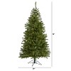 6ft. Artificial Christmas Tree with 300 Warm Clear Lights and 596 Tips – Classic Full X-Mas Glow - 2 of 4