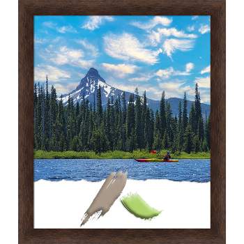 20"x24" Opening Size Narrow Wood Picture Frame Art Warm Walnut - Amanti Art