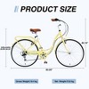 KTMBDW 24 inch Commuter Bicycle for Adult Men and Women, 7-Speed/High-Carbon Steel, Comfortable City Bikes, Ergonomic Upright Design - 4 of 4