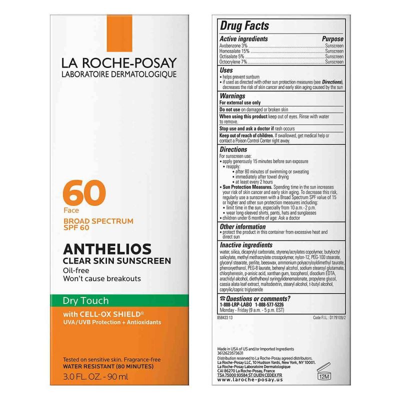La Roche Posay Anthelios Clear Skin Dry Touch Face Sunscreen for Acne Prone Skin - SPF 60 , 6 of 11