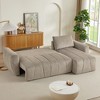 105.2" L-Shaped Convertible Sectional Sofa Bed with Adjustable Backrests, Storage Compartments and Reversible Chaise - 2 of 4