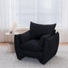 Dolonm Sharp-Angle Chair Chenille Modern Accent Seat, Ergonomic Design Easy Assembly for Living Room Bedroom Office - 2 of 4