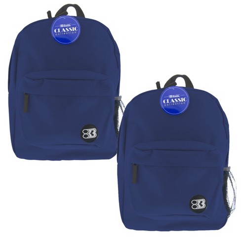 Bazic Products 17 Classic Backpack Navy Blue Pack Of 2 Target
