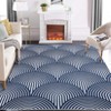 TROPOW  Machine Washable Rug Modern Abstract Low Pile Rugs Non Slip Non Shedding Rug Contemporary Lines Indoor Carpet for Bedroom Living Room - 2 of 4
