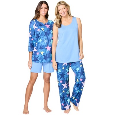 Dreams & Co. Plus Size  4-Piece Pajama Wardrober
