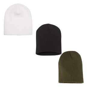 EG PRO Beanies Winter Knit Hat Skull Cap 8" 3-Pack - 1 of 4