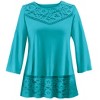 Collections Etc Lace Bodice & Hem Tunic - 2 of 4