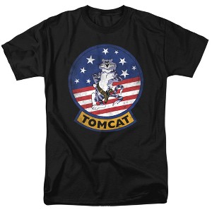 Top Gun Tomcat Logo Adult T-Shirt Black - 1 of 4