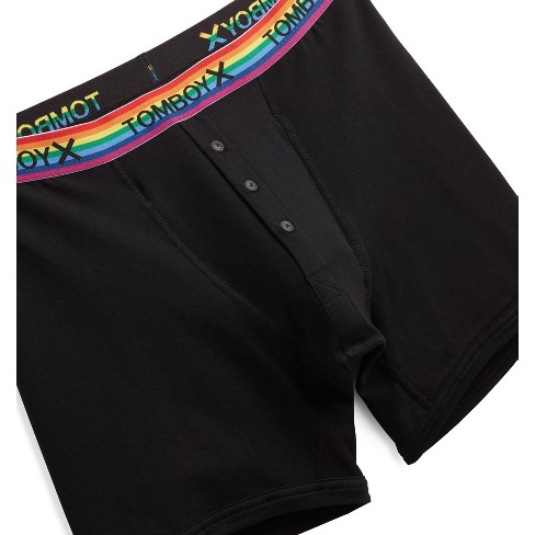 Tomboyx Packing 6 Inseam Fly Boxer Briefs, Ftm Pouch Underwear, Size  Inclusive (xs-4x) Black Rainbow 4x Large : Target