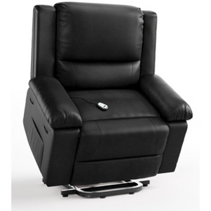 GustoWave Oversized Power Lift Recliner Chair - Heat and Massage, PU Leather, Adjustable Back, Heavy Duty Lift Chair for Mobility Impaired - 1 of 4