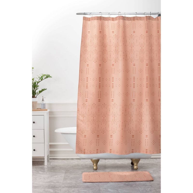 Grace Saona Pattern Pastel Shower Curtain Orange - Deny Designs, 4 of 5