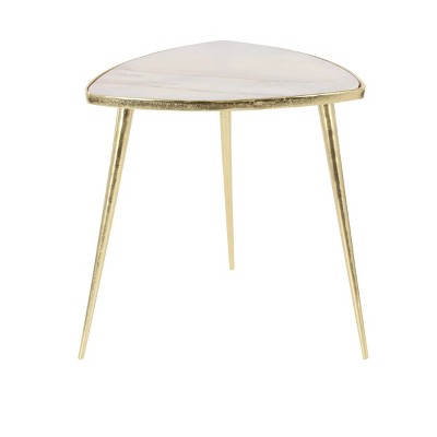 Modern Triangular Accent Table Gold - Olivia & May