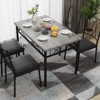 5 Piece Dining Table Set for 4, Table and Chairs Set for 4,  Metal Frame Rectangular Dining Room Table Set for Kitchen, Dining Room, Small Space - 4 of 4